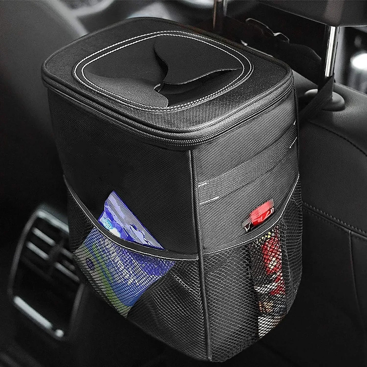 Car Trash Can, Car Garbage Bin, Hanging Waterproof Car Trash Can, Leak-Proof Vehicle Foldable Trash Can