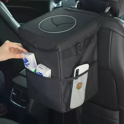 Car Trash Can, Car Garbage Bin, Hanging Waterproof Car Trash Can, Leak-Proof Vehicle Foldable Trash Can