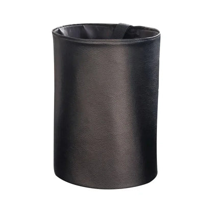 Car Trash Can PU Leather Material Waterproof Foldable Storage Bin Car Mounted Suspended Trash Can Automobile Internal Accessory