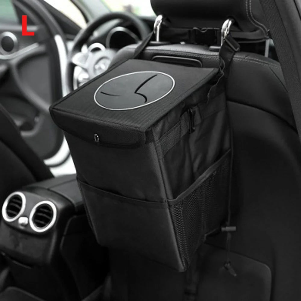 1 Pcs Portable Waterproof Car Trash Can Auto Organizer Garbage Can Car Accessories